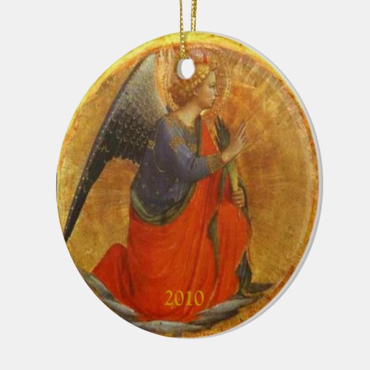 Engel van de Aankondiging Aangepaste datum Keramisch Ornament (Links)