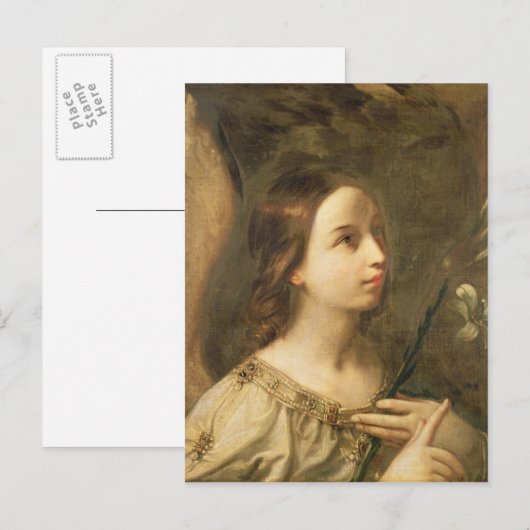 Engel van de aankondiging briefkaart (Voorkant / Achterkant)