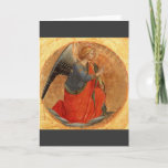 Engel van de aankondiging c1437<br><div class="desc">Christelijke fijne kunst die de knielengel weergeeft met botsing van de handen. Schilderen op een gouden cirkel door de Italiaanse kunstenaar Fra Angelico c1437.</div>
