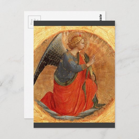 Engel van de aankondiging c1437 briefkaart (Voorkant / Achterkant)