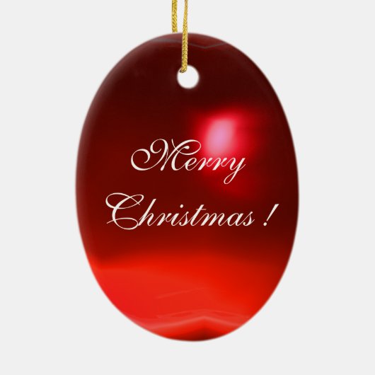 Engel van de aankondiging Rode Kerstmis Keramisch Ornament (Achterkant)