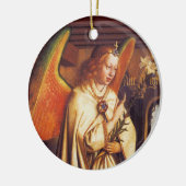 Engel van de aankondiging Rode Kerstmis Keramisch Ornament (Links)