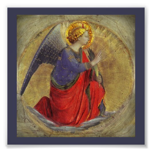 Engel van de aankondiging van Fra Angelico Foto Afdruk (Voorkant)