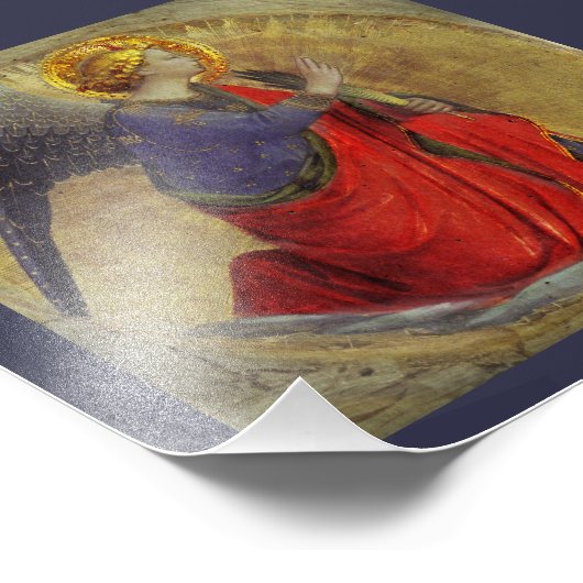Engel van de aankondiging van Fra Angelico Foto Afdruk (Hoek)