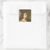Engel van de aankondiging vierkante sticker (Tas)