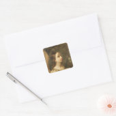 Engel van de aankondiging vierkante sticker (Envelop)