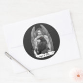 engel van de dood ronde sticker (Envelop)