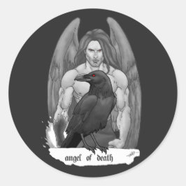 engel van de dood ronde sticker