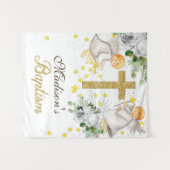 Engel van de Doop Goud Glitter Geslachtsneutraal Wandkleed (Voorkant (horizontaal))