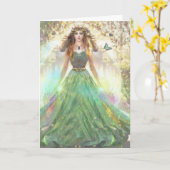 Engel van de genezende natuur – Divine Green Fores Kaart (Gele Bloem)