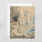 Engel van de goddelijke Aanwezigheid die Eva aan A Briefkaart (Voorkant / Achterkant)