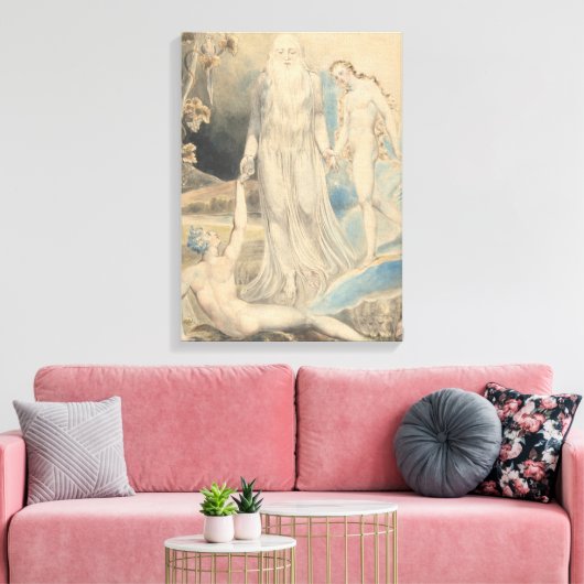 Engel van de goddelijke Aanwezigheid die Eva aan A Canvas Afdruk (Insitu (Woonkamer))