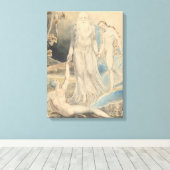 Engel van de goddelijke Aanwezigheid die Eva aan A Canvas Afdruk (Insitu (Houten vloer))