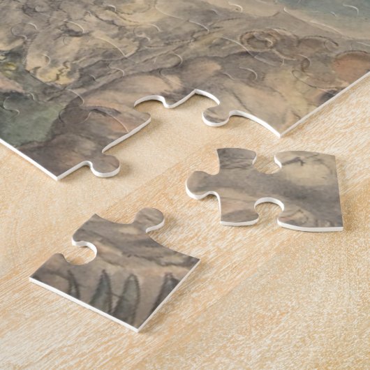 Engel van de goddelijke Aanwezigheid die Eva aan A Legpuzzel (Zijkant)