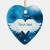 Engel van de Heart Ceramic Heart Ornament (Rechts)