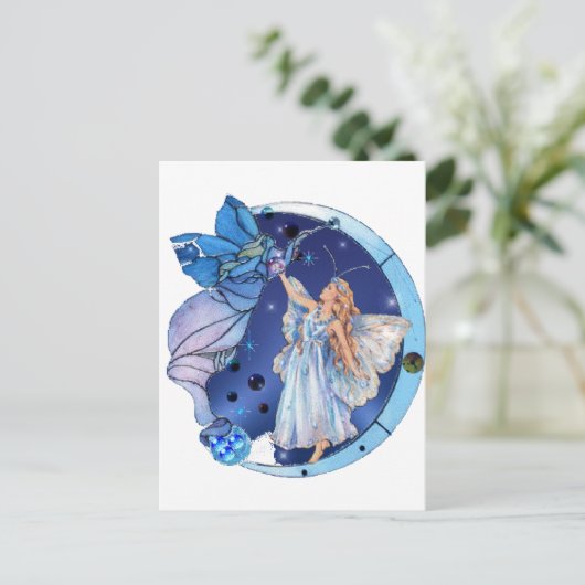 Engel van de hemel briefkaart (Staand voorkant)