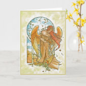 Engel van de Herfst Kaart (Gele Bloem)