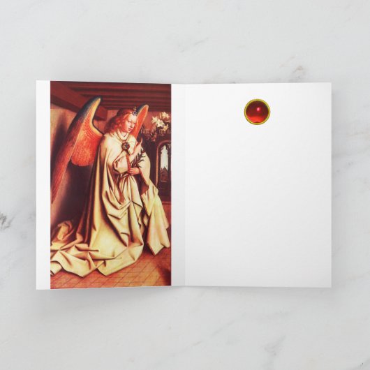 Engel van de kerstgroeten van de aankondiging (Binnen)