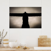 Engel van de Noordsilouette Poster (Keuken)