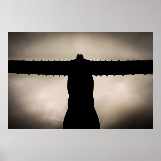 Engel van de Noordsilouette Poster (Voorkant)