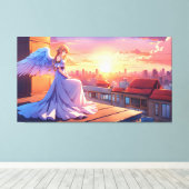 Engel van de ochtend canvas afdruk (Insitu (Houten vloer))