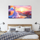 Engel van de ochtend canvas afdruk (Insitu (Slaapkamer))