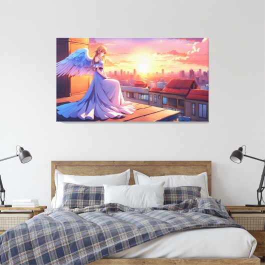 Engel van de ochtend canvas afdruk (Insitu (Slaapkamer))