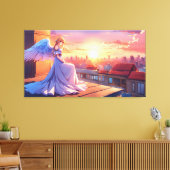 Engel van de ochtend canvas afdruk (Insitu (Woonkamer))