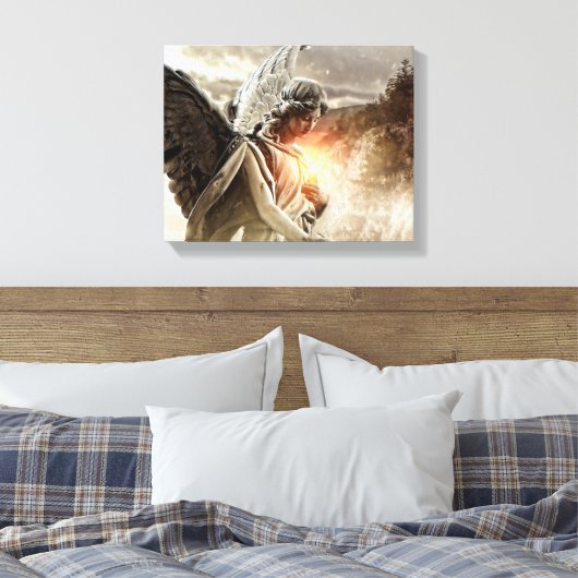 Engel van de pech canvas afdruk (Insitu (Slaapkamer))