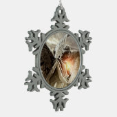 Engel van de pech tin sneeuwvlok ornament (Links)