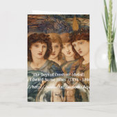 Engel van de schepping door William Burne-Jones Feestdagen Kaart (Achterkant)