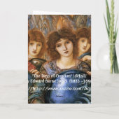 Engel van de schepping door William Burne-Jones Feestdagen Kaart (Achterkant)