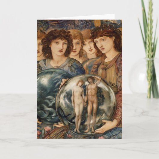 Engel van de schepping door William Burne-Jones Feestdagen Kaart (Voorkant)