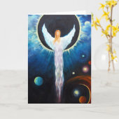 "Engel van de Verduistering" het Fijne Wenskaart Kaart (Gele Bloem)