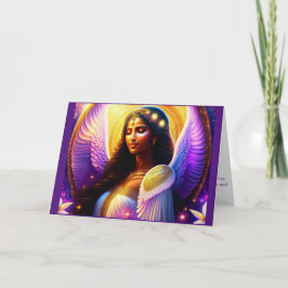 Engel van de Violet Flame Gevouwen Nota Kaart