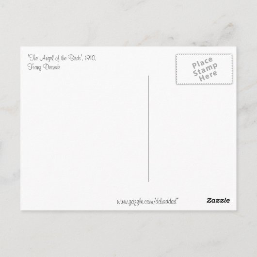 Engel van de vogels briefkaart (Achterkant)