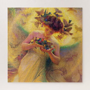 “Engel van de Vogels” door Franz Dvorak Legpuzzel