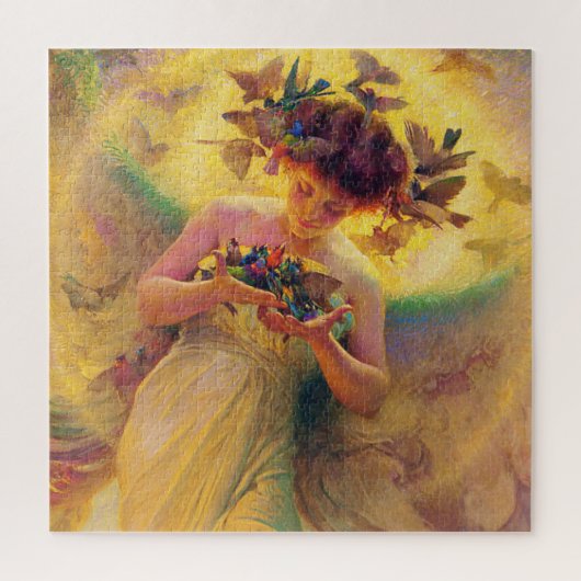 “Engel van de Vogels” door Franz Dvorak Legpuzzel (Verticaal)