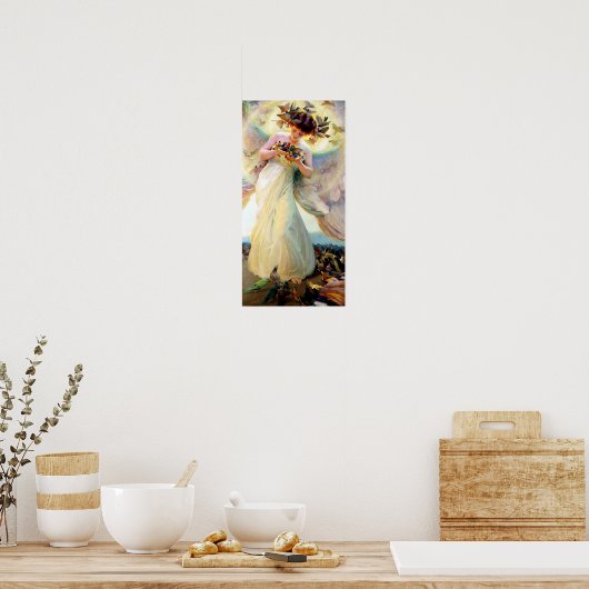 Engel van de vogels poster (Keuken)