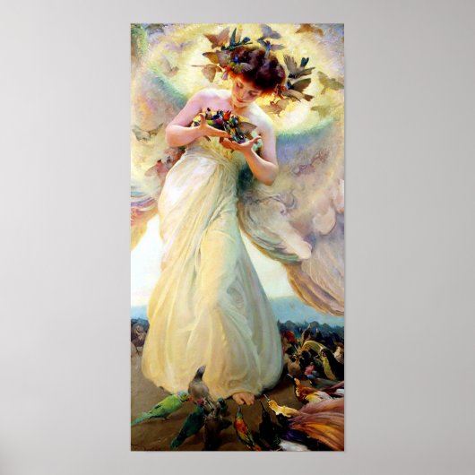 Engel van de vogels poster (Voorkant)