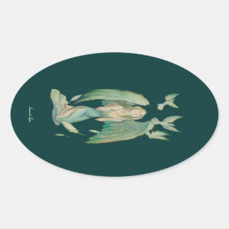 Engel van de Vrede 2 Ovale Sticker