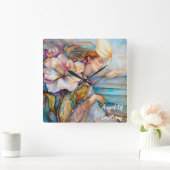 Engel van emoties turquoise wandklok (Huis)