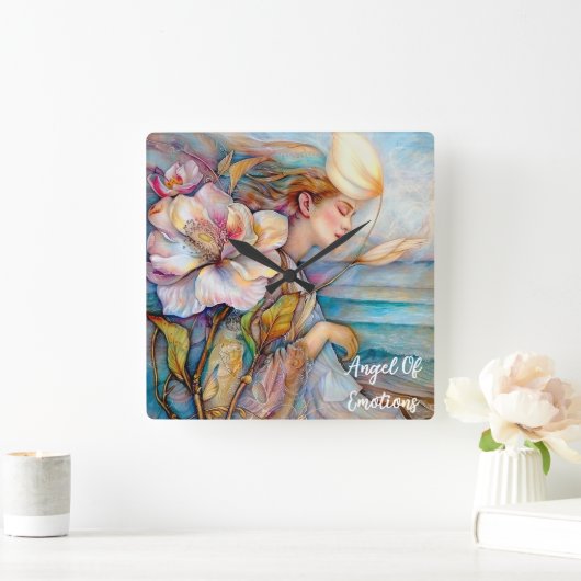 Engel van emoties turquoise wandklok (Huis)