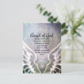 Engel van God Gebed Beschermengel Modern Neutraal Briefkaart (Staand voorkant)