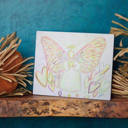 Engel van Hart Kunst Schilderij Cadeaubord Fotoplaat (Zijkant)