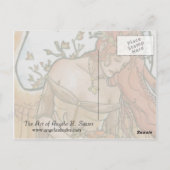 Engel van het Briefkaart van de herfst (Achterkant)