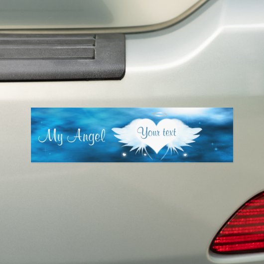 Engel van het hart bumpersticker (Op auto)