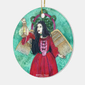 Engel van het kerstlicht ©2009 Dawn Obrec... Keramisch Ornament (Links)