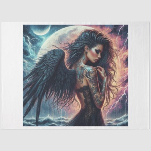 Engel van het nachtelijk weefselpapier tissuepapier (Voorkant)