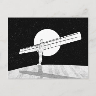 Engel van het Noordzwart en wit Briefkaart